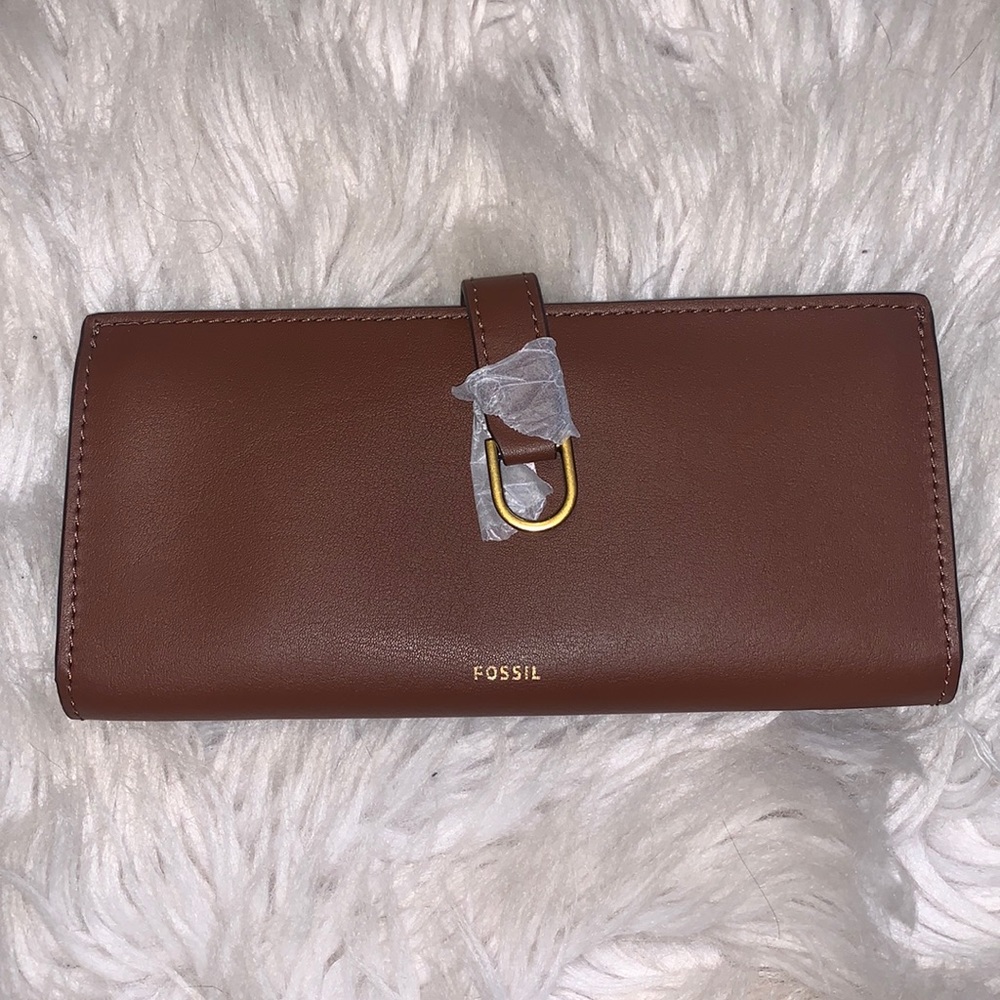 Fossil Vegan Cactus Tab Clutch Wallet